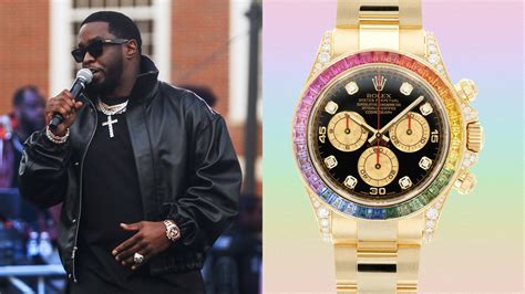 diddy rolex|diddy rainbow rolex.